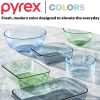 Pyrex Pyrex® Simply Store® Tinted 6-cup Rectangle Storage with Green Plastic Lid