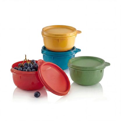Tupper Ware Tupperware® Ideal Lit’l Bowls | Kids Snack Storage | Set of 4 with Lids
